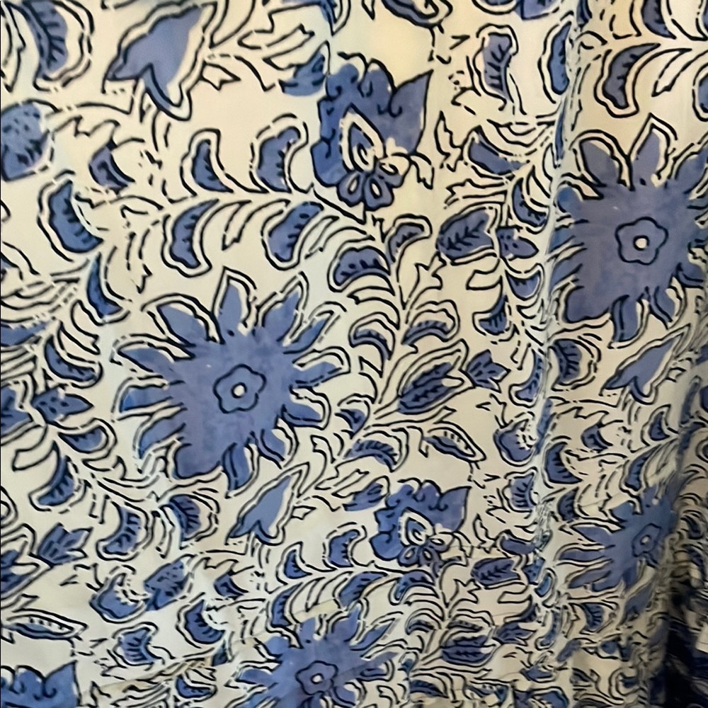 Tribal Blue and White  Maxi Sundress Large new with tags - Picture 9 of 11